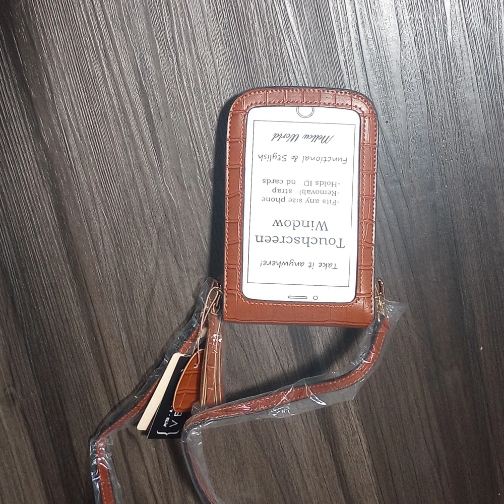 New Mellow World Crossbody Bag - Vegan Leather Caramel Color - Picture 2 of 7